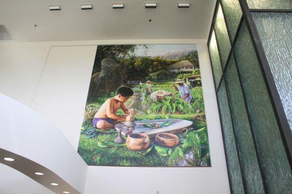 IMG_4999 Leo Hone painting in lobby of Hawaiian Home Lands offices in Kapolei.
