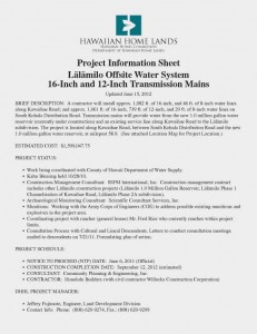 Lalamilo Water Mains Update - June 2012