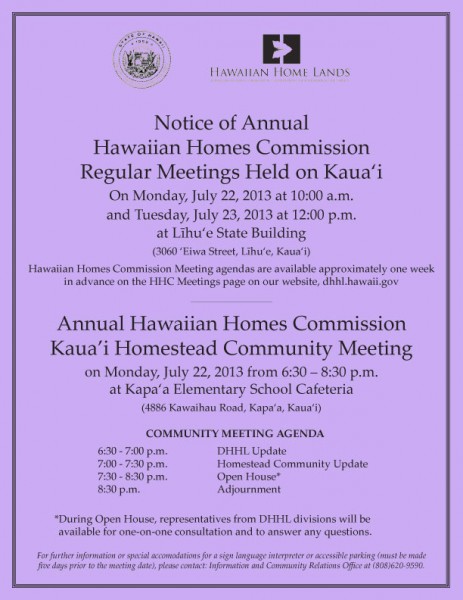 Kauai Community Meeting