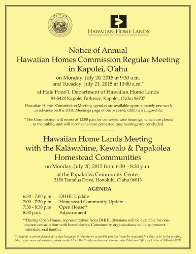 Papakolea Meeting Flyer