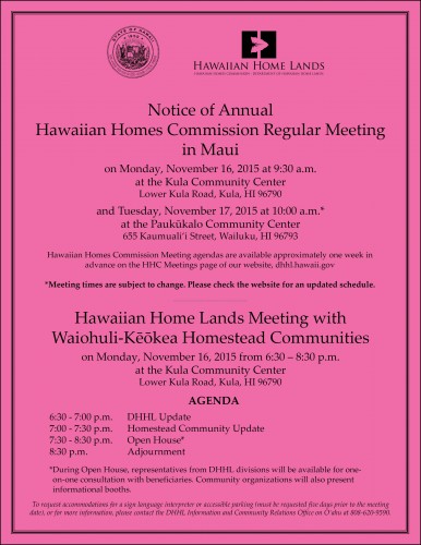 Waiohuli Keokea HHC Flyer