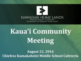 DHHL Update Kauaʻi