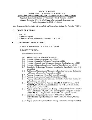 HHC Maui 2016 Agenda